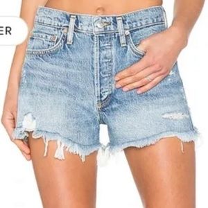Agolde Parker Cut off Distressed Jean Shorts